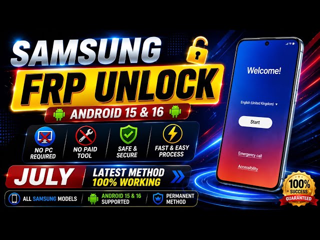 Finally Boom 🤯! Samsung FRP Bypass Android 15/16/17 (2026) 🔓 All Models | No PC | Skip Google lock 