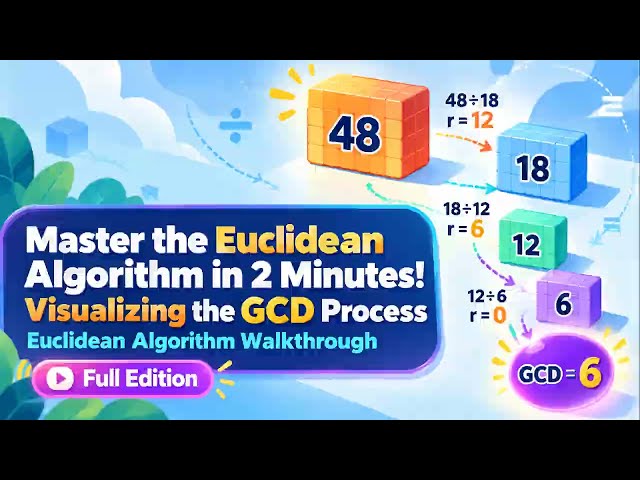 Euclidean Algorithm in 2 Minutes: Visual GCD Walkthrough with K3Studio