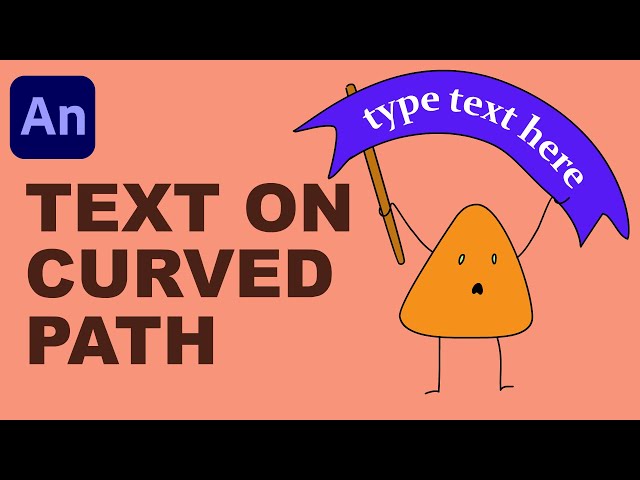 Adobe Animate: How to place text along curved path