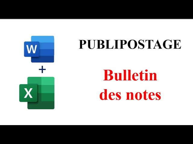 Bulletin Des Notes Pour Une Liste Publipostage #word Et #exceltutorial  بيان نقط