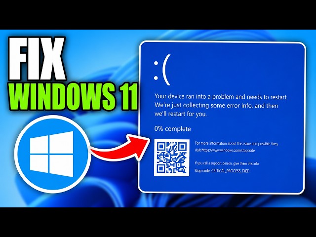 How To Fix Your PC Ran Into a Problem and Needs to Restart Windows 11