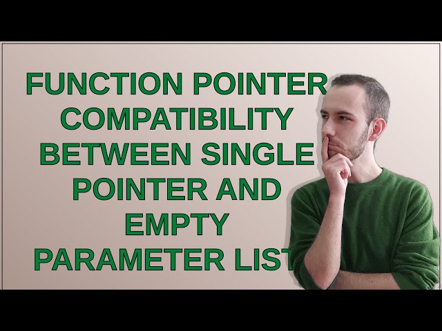 Function pointer compatibility between single pointer and empty parameter lists
