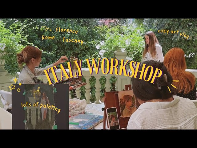 Oil Painting Workshop in Italy 🇮🇹 Making New Artist Friends, Meeting Jimena  🌸 Art Vlog