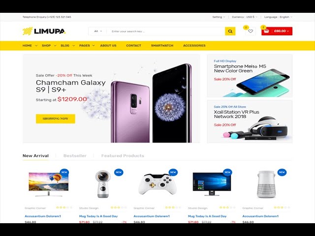 How to design ecommerce shop with Html Css & javascript ?