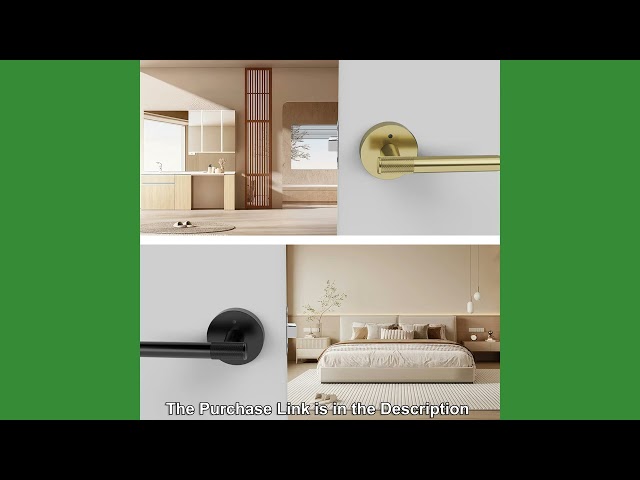 Viladepot Privacy Door Handle Knurled Lever Reversible Keyless Bedroom Bathroom Lock