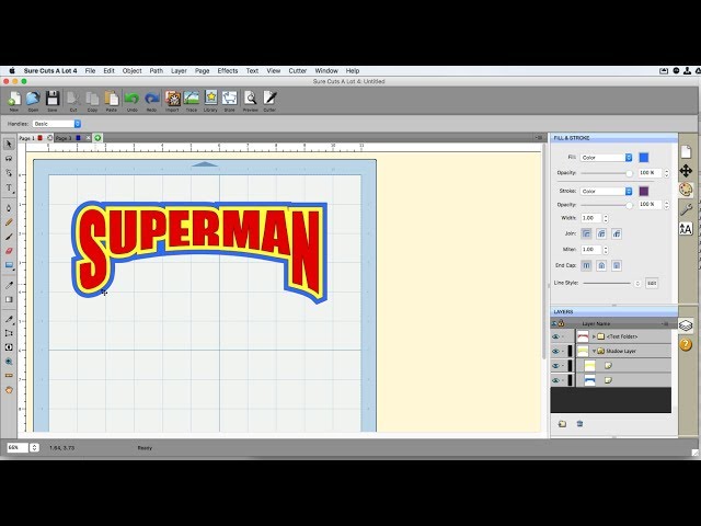 Sure Cuts A Lot 4: Emblema de texto arqueado
