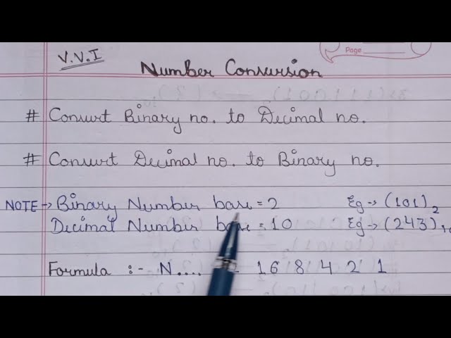 Binary to Decimal and Decimal to Binary Conversion | IT Education 