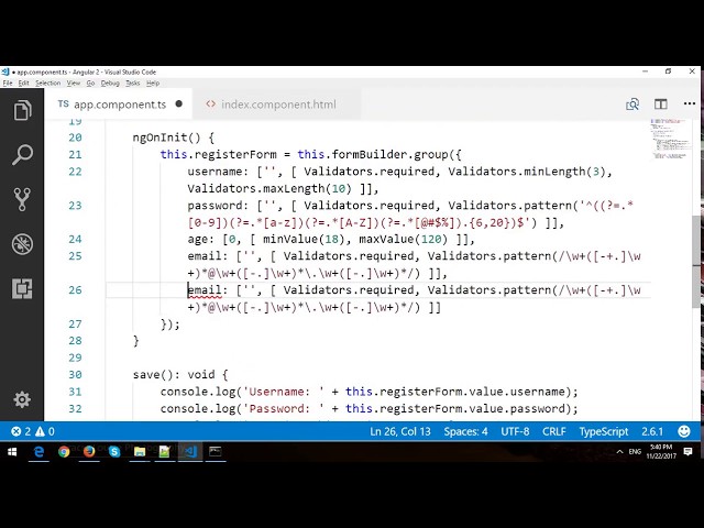 Angular 2 Form Builder and Validation