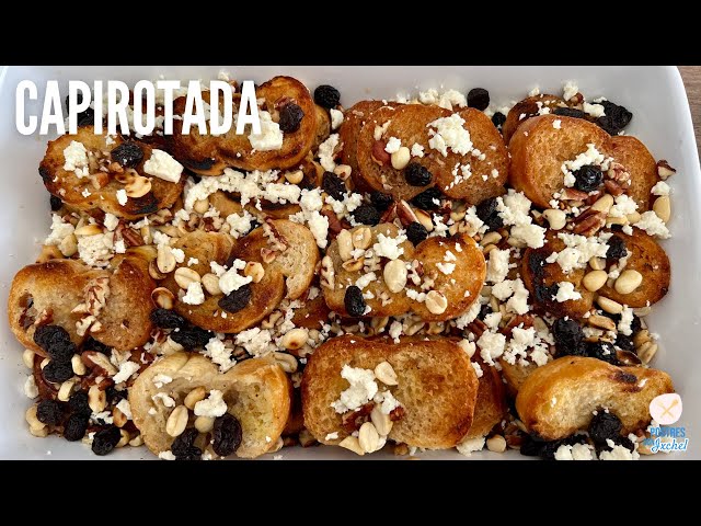 Traditional Capirotada with Piloncillo Syrup | Desserts with Ixchel