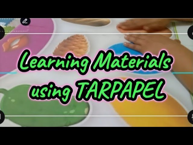 HOW TO MAKE LEARNING MATERIALS USING TARPAPEL