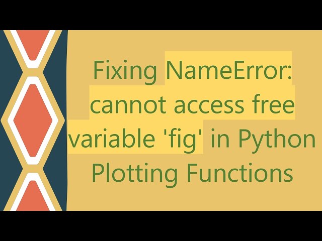 Fixing NameError: cannot access free variable 'fig' in Python Plotting Functions