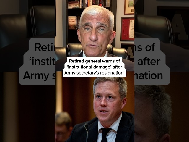 Retired general warns of ‘institutional damage’ after Army secretary’s resignation