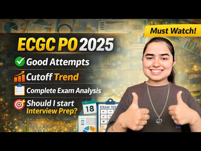  ECGC PO 2025 Exam Analysis • Expected Cutoff & Good attempts by Shivani keswani #ecgc #ecgcpo