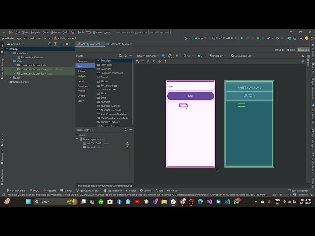 Vertical Linear Layout and Table Layout | Practical 4 | Part 1