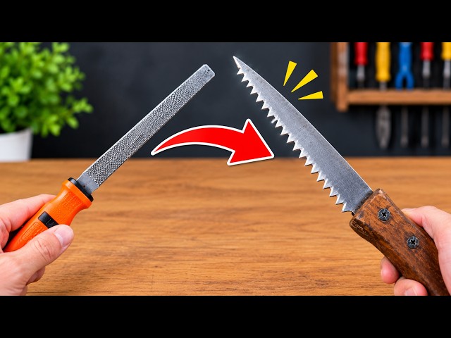 I Sharpened a Dull Hand Saw in 2 Minutes — The Result Is Incredible!