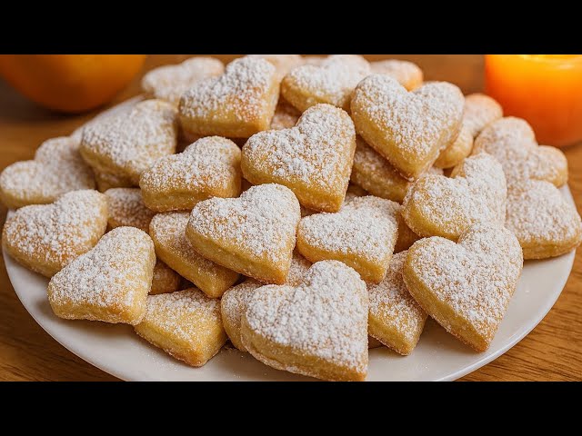 A pack of quark and 10 minutes – and you've got a mountain of the most delicate orange cookies!