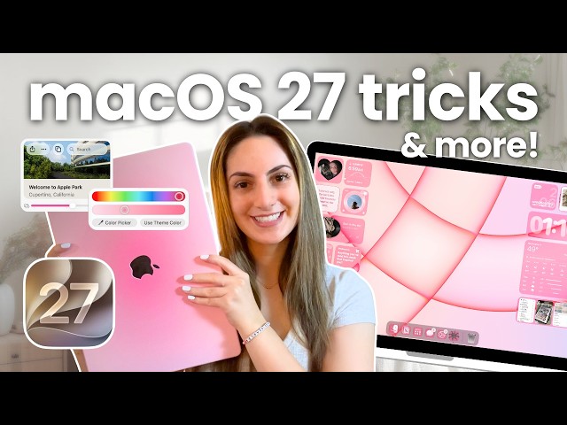 19 AESTHETIC ways to customize your macbook 💻 (macOS 27) hidden tricks/settings | widgets & more!