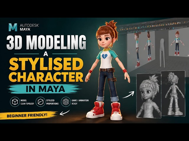 Maya Character Modeling Tutorial | Create a Stylised 3D Character from Scratch ( part 1)