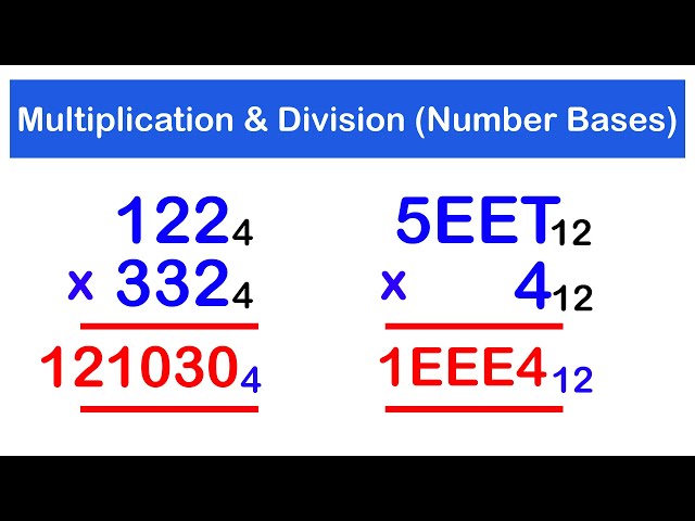 Multiplication and Division of Number Base | SHS 1 CORE MATH
