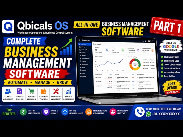 🚀 Complete Business Management Software | Qbicals OS Demo (Part 1) | Built on Google Workspace