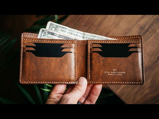 Making a Handmade Traditional Bifold Wallet.