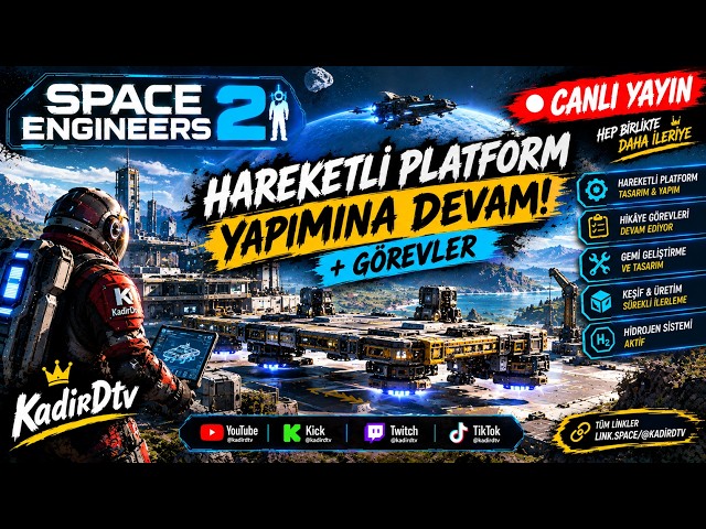 🚀 WE ARE COMPLETING THE MOVING PLATFORM! + MISSIONS CONTINUE | Space Engineers #13 (Live Replay
