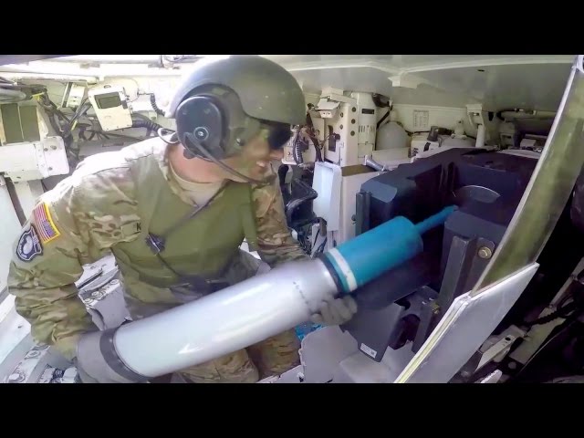 M1A2 Main Battle Tank Firing Main Gun - Interior View