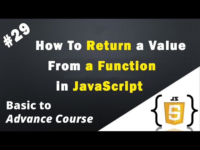 How To Return a Value From a Function in JavaScript