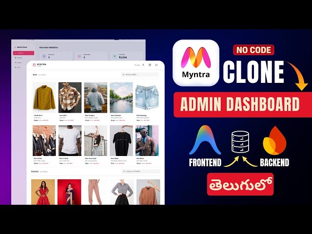 I Built a Myntra Clone ( NO CODING NEEDED )😱 | Admin Dashboard | Antigravity + Firebase in Telugu