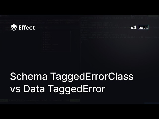 Schema TaggedErrorClass vs Data TaggedError