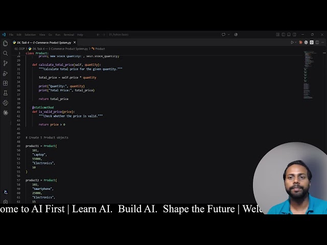 E-Commerce Product System by using OOPs | Python Task Practice