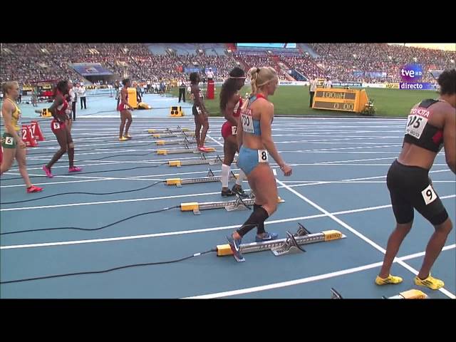 Final 100m. vallas femenino. Atletismo Cto. del Mundo Moscú 2013