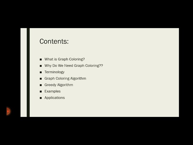 Presentation On Graph Coloring Point