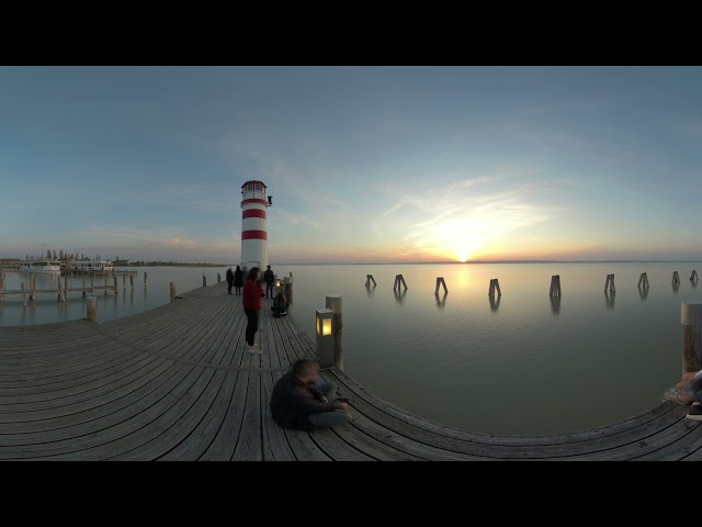 Podersdorf am See (360° 3D Timelaps Sunset in 8K) #insta360pro2