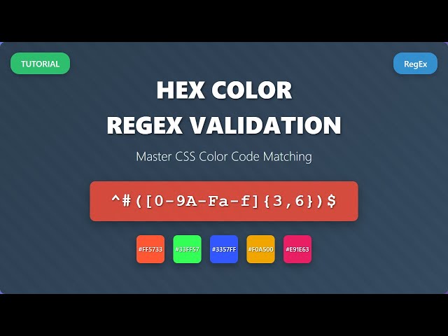 Regex for Hex Color Codes: Validate CSS Colors Like a Pro!