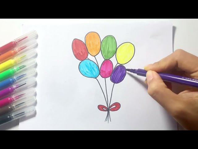 EASY DRAWINGS Balloon Drawing & Table color छोटे बच्चों की पढ़ाई