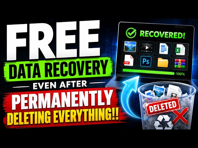 FREE Data Recovery Even After Permanently Deleting Everything!!