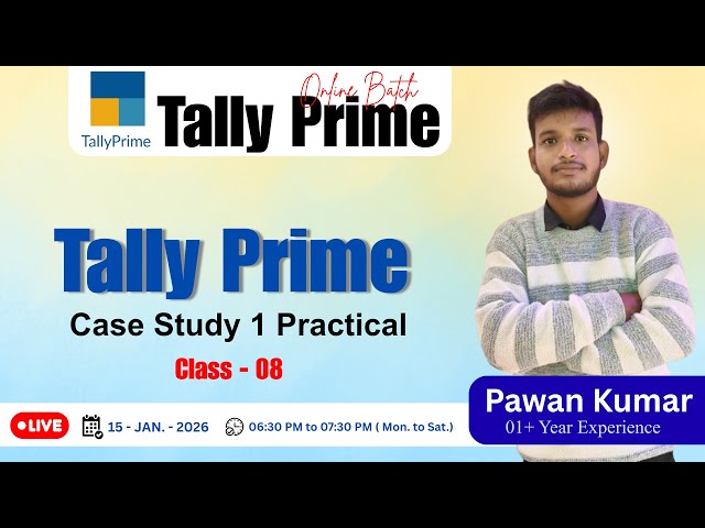 Tally Prime Case Study 1 Practical  | Tally Prime Tutorial in Hindi | Online Class by Pawan Sir