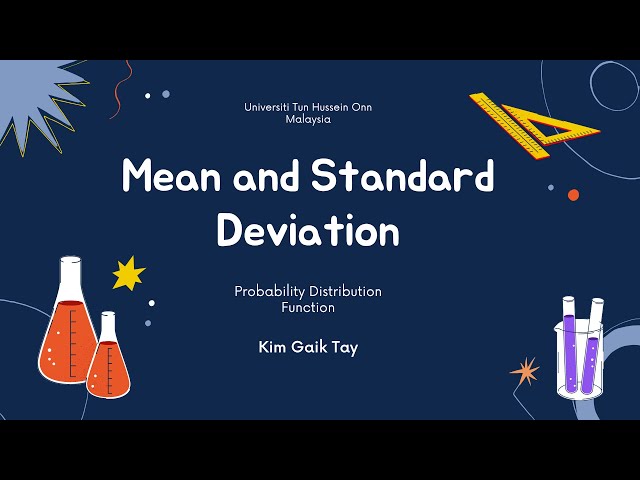 Mean and Standard Deviation of Probability Distribution Function Using the Casio Classwiz Calculator