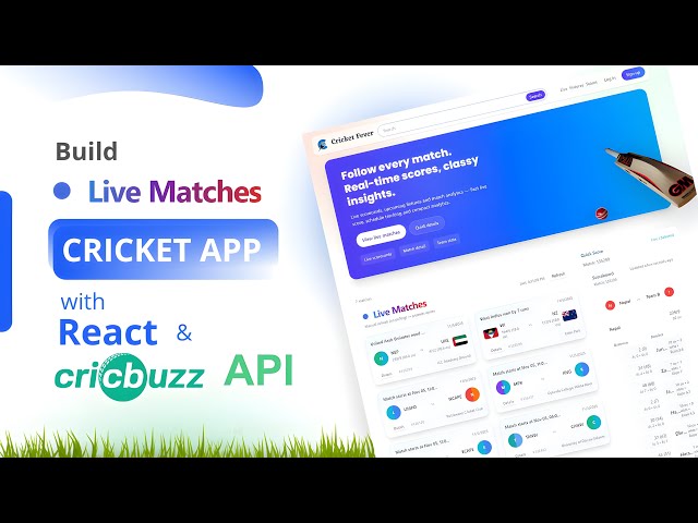 Build a Live Cricket Score App using React.js and Rapid API | Real-Time Score Tracker Project (2026)