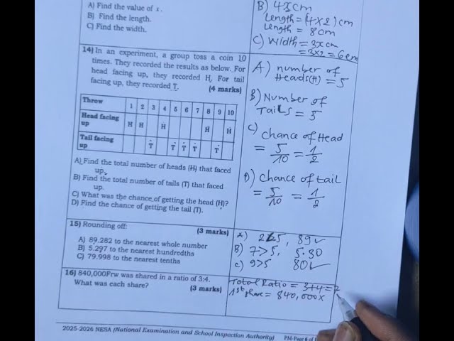 P6 MATHS 2026 NATIONAL EXAMINATION — FULL ANSWERS EXPLAINED | Primary Leaving Exam