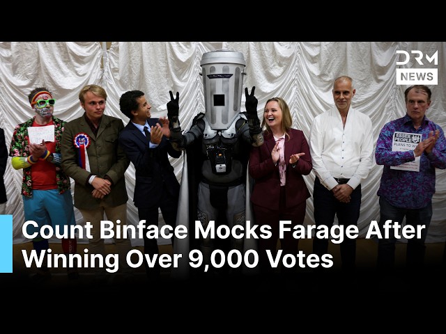 RAW MOMENTS: Count Binface Mocks Farage After Winning Over 9,000 Votes in Clacton By-Election | AC1B