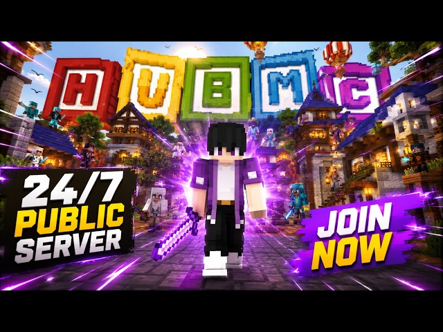 JOIN NOW! 🔥 24/7 Minecraft Server | Play With Me LIVE | HUB MC