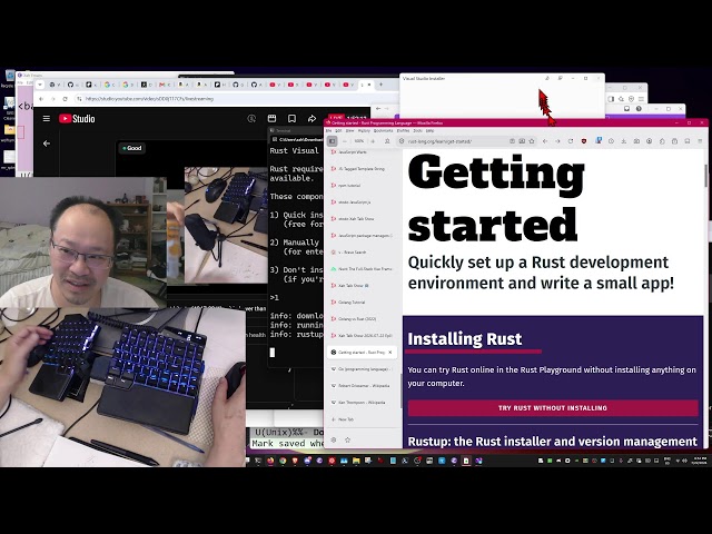 Xah Talk Show Ep808. ugly js history n installing rust