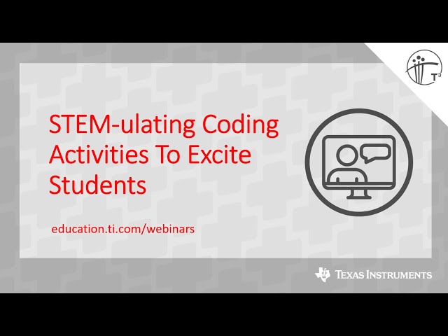 Webinar: STEM Coding Activities
