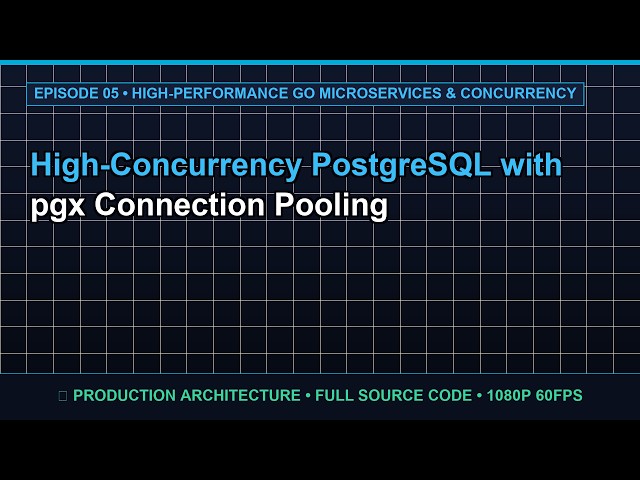 High-Concurrency PostgreSQL with pgx Connection Pooling (Production Deep Dive)