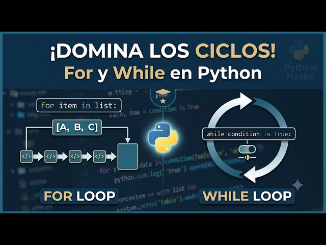 Domina los CICLOS en Python: Guía Completa de For y While