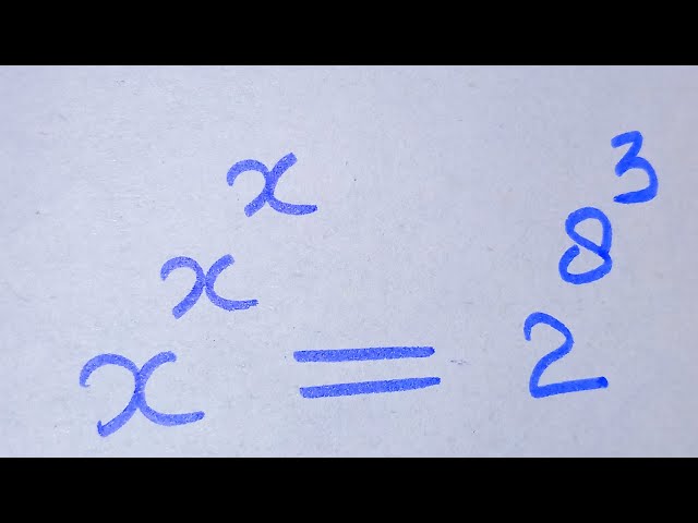 A Nice Exponential Equation Problem| Interesting Solution