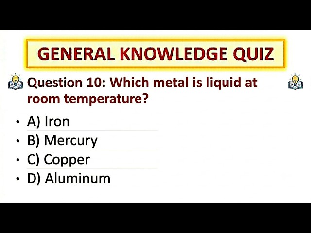 🔬 10 Science GK Questions with Answers | General Knowledge Quiz 2026 | Test Your Science IQ! 🧠