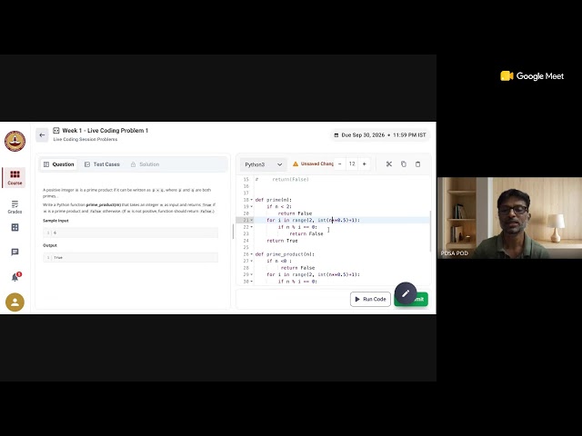 PDSA Problem Solving Session (Coding Session) Week-1